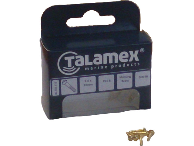 Talamex Houtschroef messing bk - 6 stuks