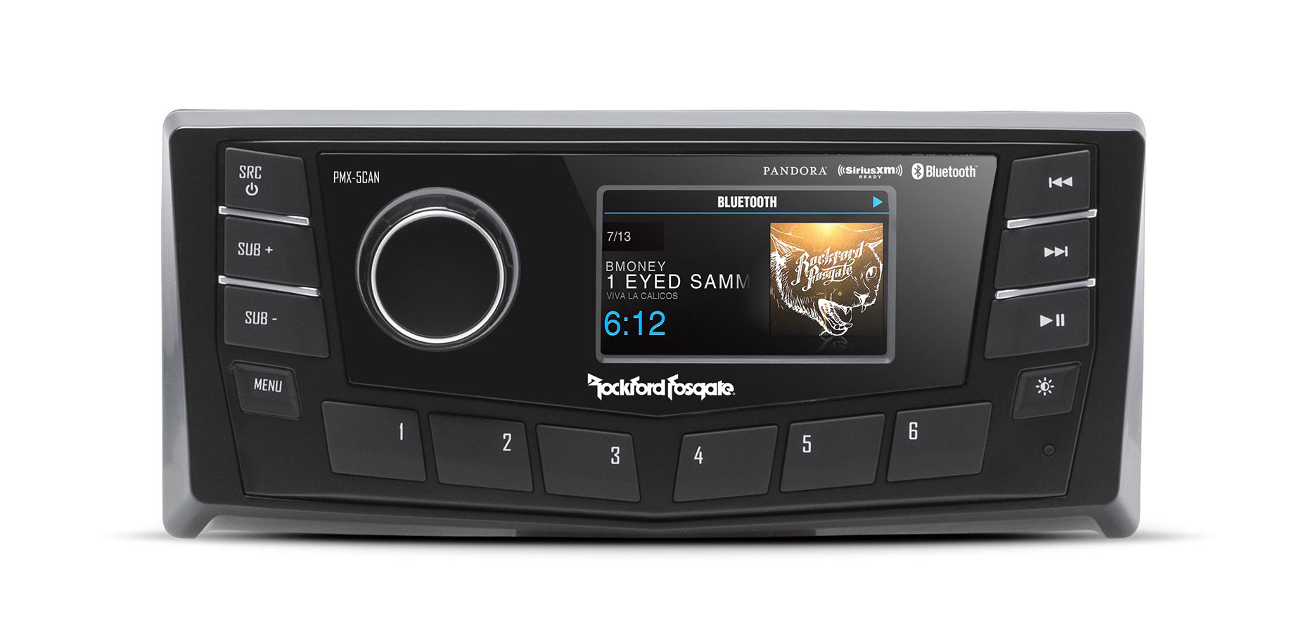 Rockford Fosgate PMX-5CAN Punch Marine AM / FM / WB digitale media-ontvanger 2,7 inch display met CAN-bus