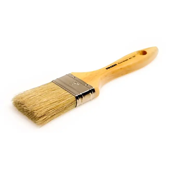 Anza Anza Kwast Dubbeldik Plat Wit Haar