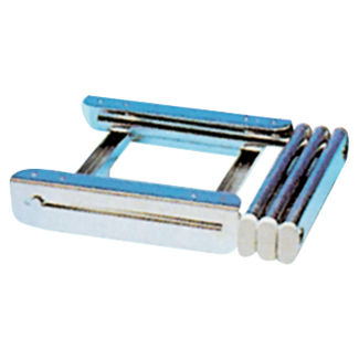 Allpa allpa RVS telescopische zwemtrap voor montage onder zwemplateau  3-treden  max. buis Ø30mm