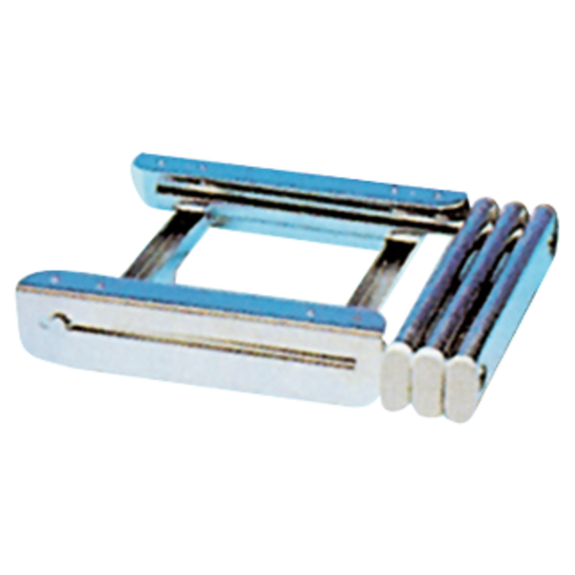 Allpa allpa RVS telescopische zwemtrap voor montage onder zwemplateau  3-treden  max. buis Ø30mm
