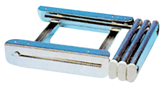 Allpa allpa RVS telescopische zwemtrap voor montage onder zwemplateau 3-treden max. buis Ø30mm