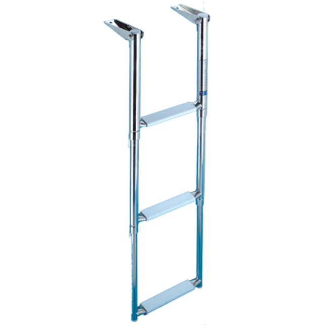 Allpa allpa RVS telescopische zwemtrap voor montage boven op zwemplateau  3-treden  max. buis Ø32mm