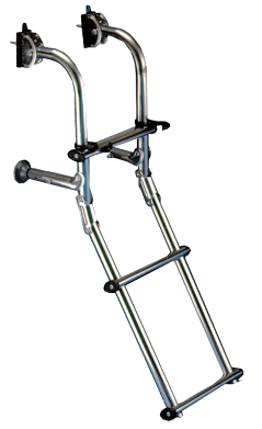 Allpa allpa RVS klapbare zwemtrap 3-treden afm. uitgeklapt 220x740mm buis Ø25mm