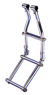 Allpa allpa RVS zwemtrap voor zwemplateau (S1900027) 3-treden afm. 220x620mm buis Ø25mm