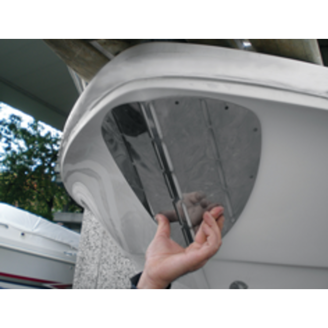 Allpa allpa RVS Boegbeschermplaat  A=350mm  B=345mm  driehoekig