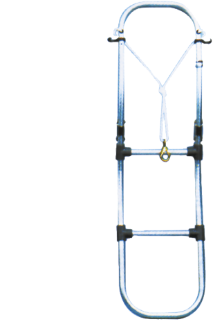 Allpa allpa Aluminium zwemtrap voor opblaasboot 4-treden afm. uitgeklapt 300x1130mm buis Ø25mm