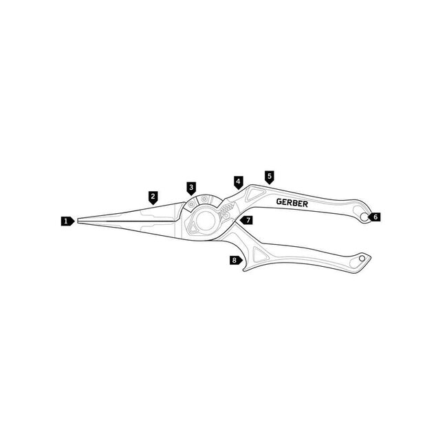 Gerber MAGNIPLIER 7.5" NEEDLENOSE PLIERS SALT