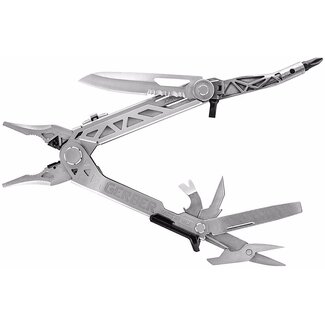 Gerber Gerber Center-Drive Plus Multi-Tool met leren hoes De Gerber Center-Drive Plus Multi-Tool is een veelzijdig en hoogwaardig multitool, speciaal ontworpen voor veeleisende klussen en wapensonderhoud. Dit model biedt innovatieve functies en robuuste prestati