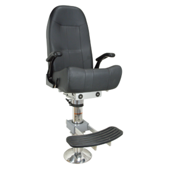 Allpa Royal de Luxe Stuurmansstoel, zwart, package met vaste stoelpoot