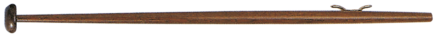 Allpa allpa Gelakt houten vlaggenstok L=1250mm Γ28mm voet Γ22mm met kunststof kikker