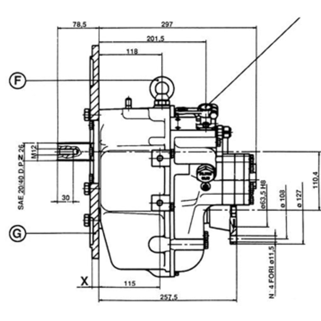 Technodrive Technodrive hydraulische Keerkoppeling TM93 R=1 51:1
