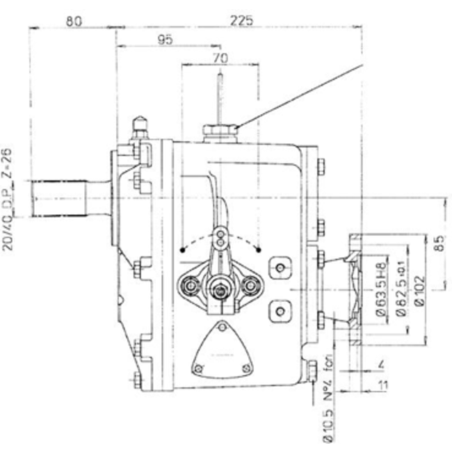 Technodrive Technodrive mechanische keerkoppeling TMC260  R=1 54:1