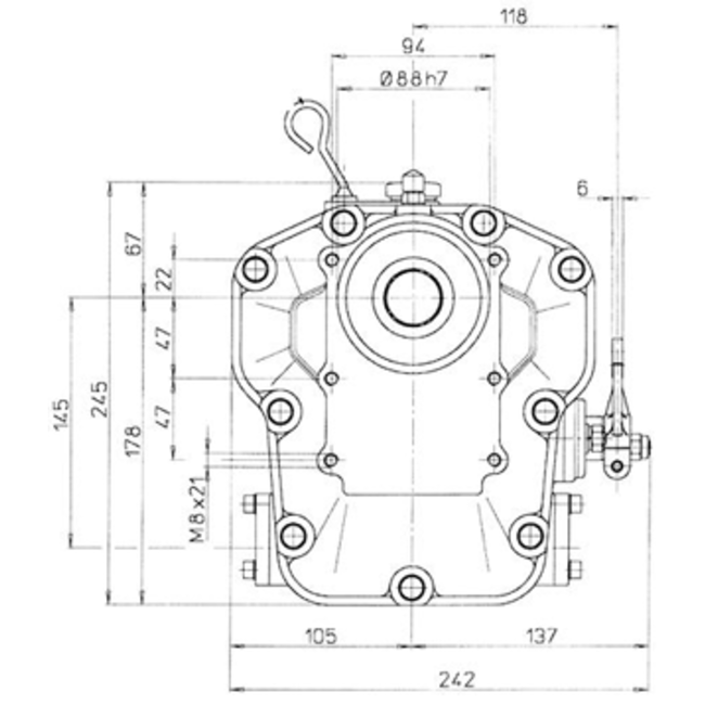 Technodrive Technodrive mechanische keerkoppeling TMC260  R=1 54:1
