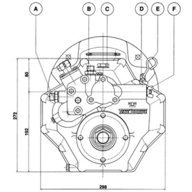 Technodrive Technodrive hydraulische keerkoppeling TM345A  R=1 54:1