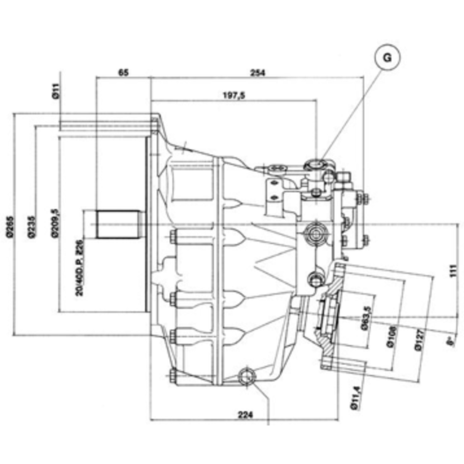 Technodrive Technodrive hydraulische keerkoppeling TM345A  R=1 54:1