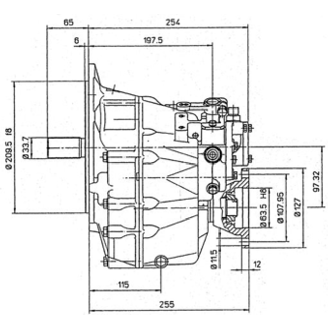 Technodrive Technodrive hydraulische keerkoppeling TM345  R=1 54:1