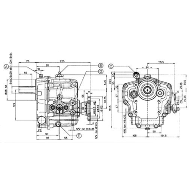 Technodrive Technodrive mechanische keerkoppeling TMC60P  R=1 55:1