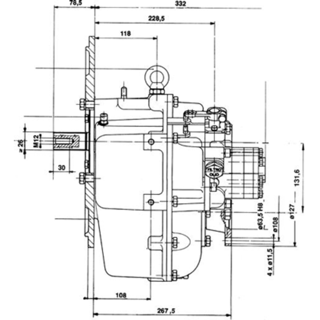Technodrive Technodrive hydraulische keerkoppeling TM265A  R=1 44:1