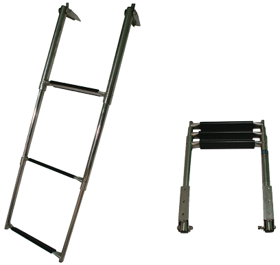 Allpa allpa RVS telescopische zwemtrap met kunststof bekleed