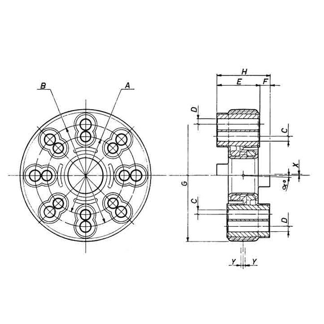 Allpa allpa Rubber koppelingen tot steek Ø82 5mm  breedte 36mm