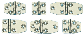 Allpa RVS Scharnier 45mm Ø5mm