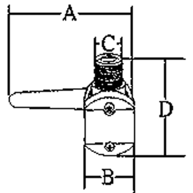 Allpa verstelbare antennevoet voor railingmontage (Ø20-25mm)