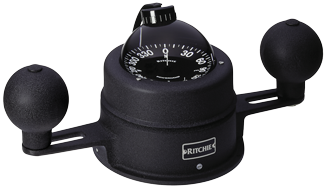 Allpa Ritchie kompas model 'Globemaster' opbouwkompas zwart