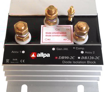 Allpa Diode blok model with varying load and dynamo currents for 2 or 3 batteries