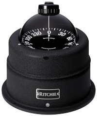 Allpa Ritchie kompas model 'Globemaster' opbouwkompas roos chrome