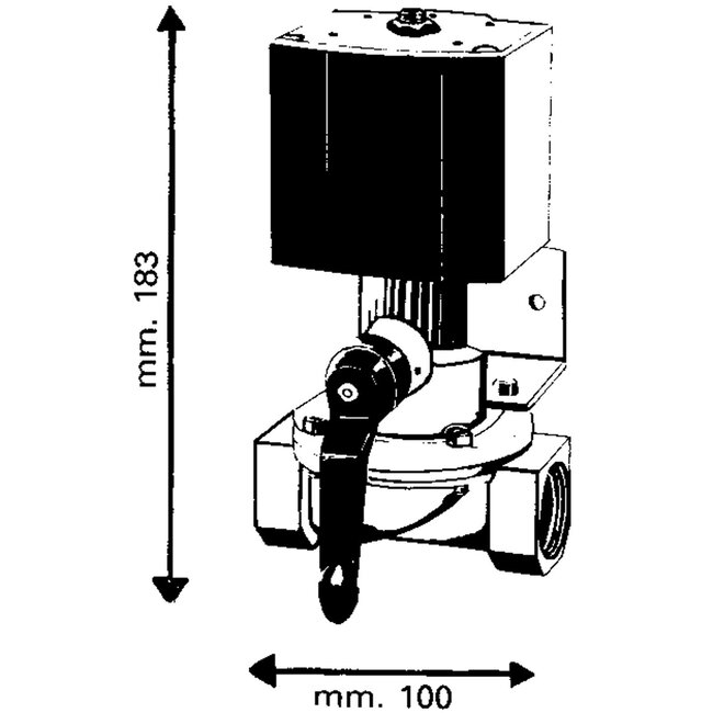 Allpa  Elektrische afsluiter 1 inwendige draad