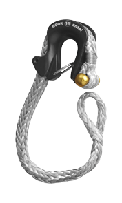 Allpa Antal Aluminium low friction hook (met klephaak) SWL 1500kg loop breekkracht 4500kg SWL 2200kg loop breekkracht 6600kg