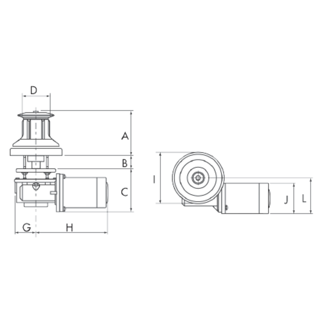 Lofrans  windlasses Capstan verticaal  model 24V  700W