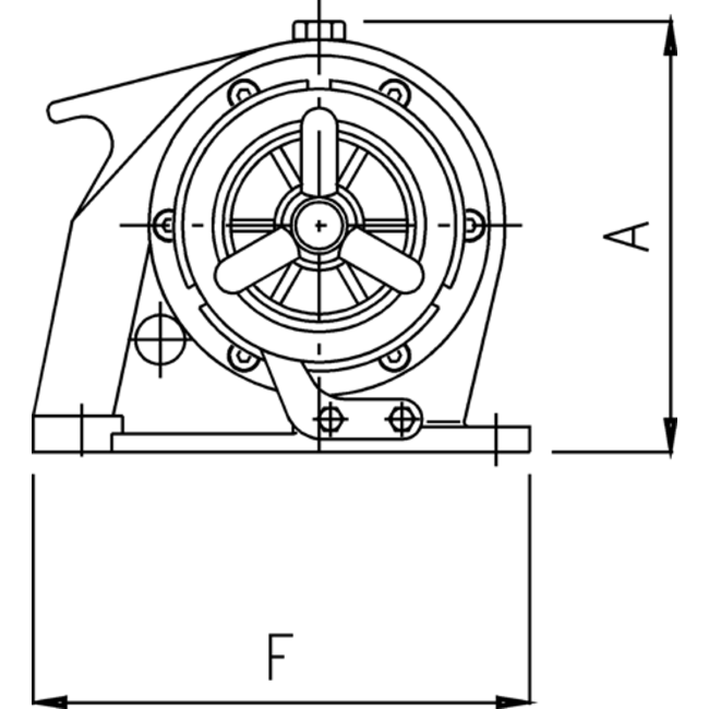 Allpa Lofrans windlasses Ankerlier (handbediend) horizontaal  model 'Royal' met verhaalkop