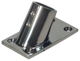 Allpa RVS Railingsteun 60Β° met rechte voet