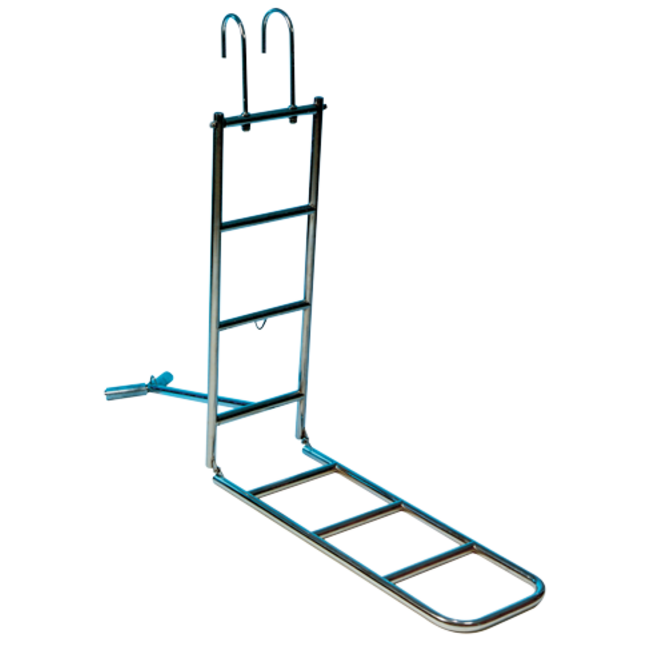 Allpa  RVS Boegzwemap  7-treden  met opklapbare boegsteun & haken voor preekstoel  buis