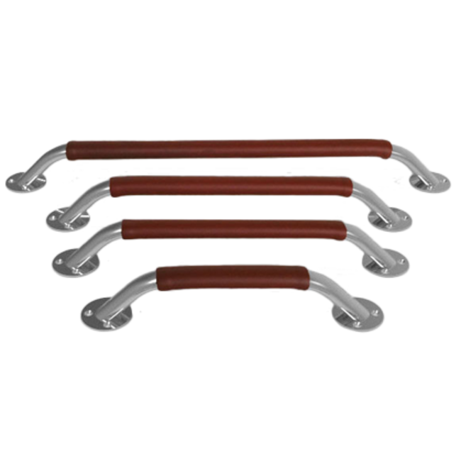 Allpa  RVS Handreling met lederen overtrek