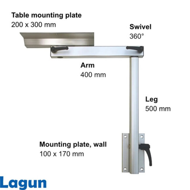 Lagun Kuiptafel compleet 85x54 cm blad