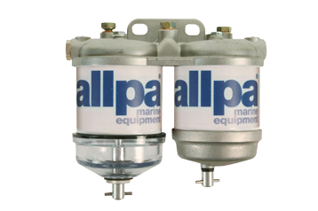 Allpa allpa Dubbel brandstoffilter voor diesel met waterafscheider 50l/u