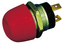 Allpa allpa Messing-verchroomde druk schakelaar 20A boorgat Γ21mm rode knop (waterdicht)