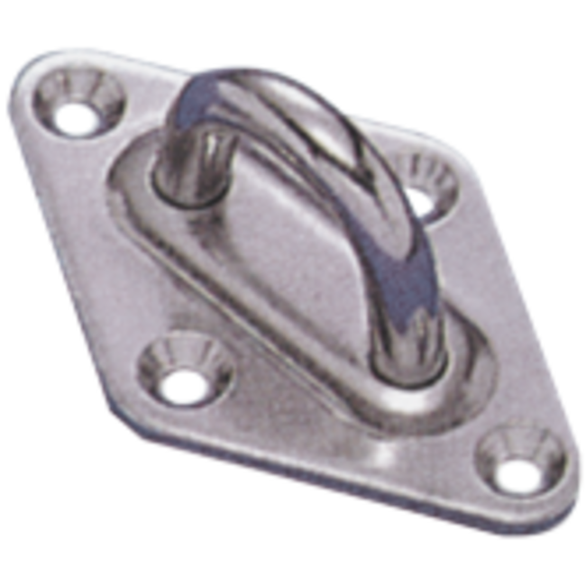 Allpa allpa RVS ruitvormige oogplaat  37x59mm  Ø5mm