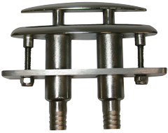 Allpa allpa RVS Verzinkbare klamp (compleet met plastic adapter voor waterafvoer)