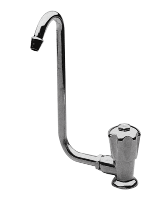 Allpa allpa Verchroomde waterkraan met klapbare 10mm-uitloop aansluiting 3/8