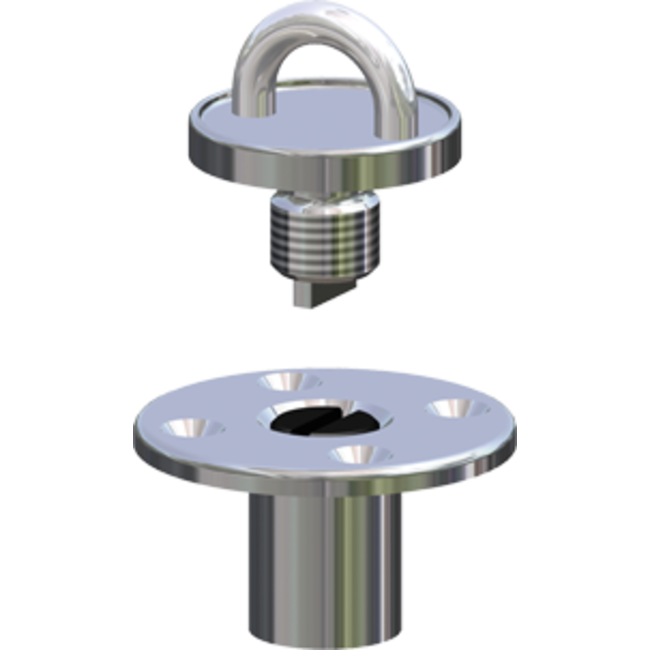 Antal Antal RVS screwed deck eye  voor block serie OPF-60