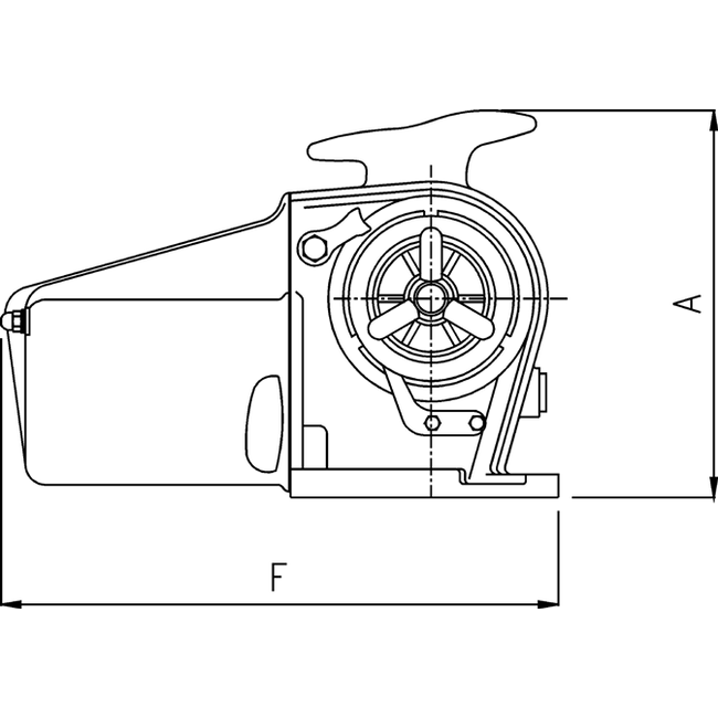 Lofrans Lofrans Ankerlier model Tigres  10mm-Din 766  12V  1500W  met verhaalkop