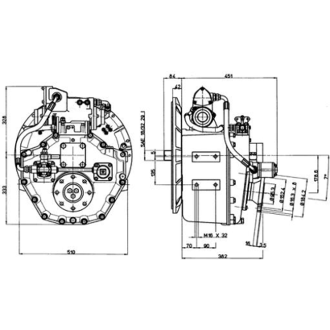 Technodrive Technodrive hydraulische keerkoppeling TM1200A  R=1 44:1