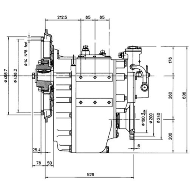 Technodrive Technodrive hydraulische keerkoppeling TM360  R=3 00:1