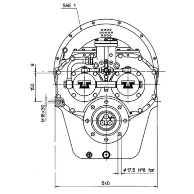 Technodrive Technodrive hydraulische keerkoppeling TM360  R=3 00:1