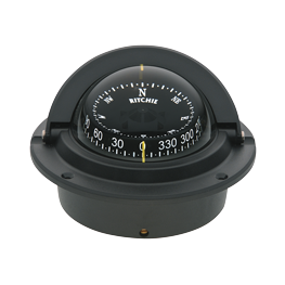 Allpa Ritchie Kompas model 'Voyager F-83' 12V inbouwkompas roos Ø76 2mm/5° zwart (wheel mark)