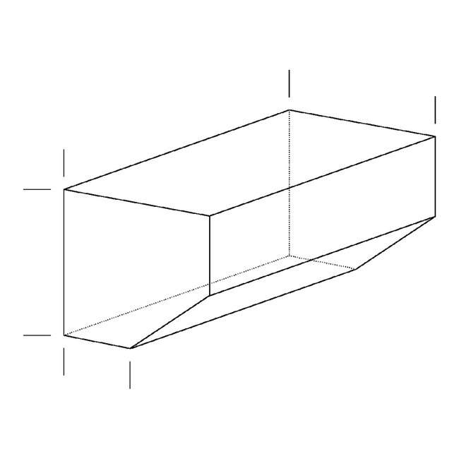 Allpa allpa Losse polyethyleen vuilwatertank  schuine zijde  98l  1050x430x290mm